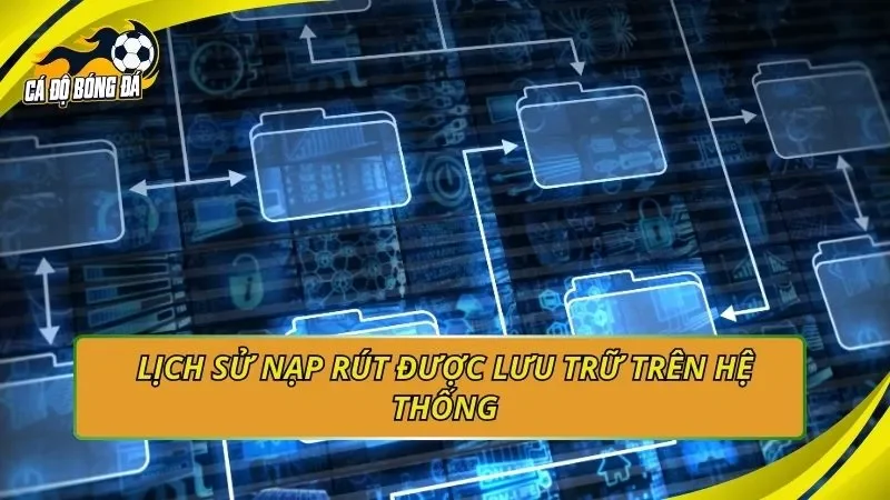 Lịch sử nạp rút được lưu trữ trên hệ thống